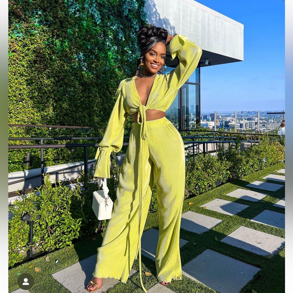 Lime pants set
